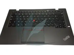 Clavier français avec repose-poignets gris foncé pour Lenovo Thinkpad Carbon X1 3ème génération (20BS, 20BT)