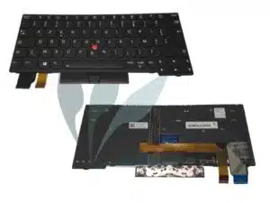 Clavier français rétro-éclairé noir neuf d'origine Lenovo pour Lenovo Thinkpad L13 (Type 20R3)