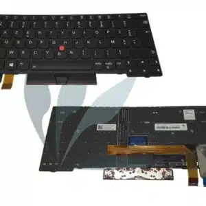 Clavier français rétro-éclairé noir neuf d'origine Lenovo pour Lenovo Thinkpad L13 (Type 20R3)