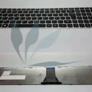Clavier français pour Lenovo Z570 - clavier noir, contour des touches argent