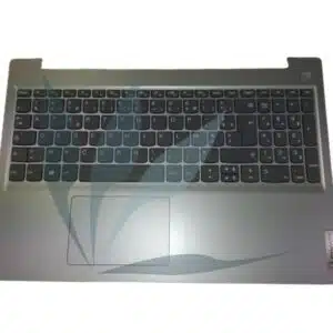 Clavier français avec plasturgie repose-mains grise neuf d'origine Lenovo pour Lenovo Ideapad 3 15ADA05 (type 81W1)