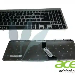 Clavier francais fond argent touches noires neuf d'origine Acer pour Acer Aspire V5-571