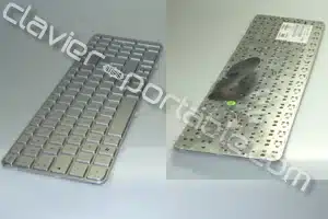 Clavier francais argent design chicklet (touches incrustées dans reposse poignet) pour pavilion série DV6-6B**