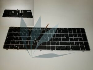 Clavier français rétro-éclairé noir neuf pour HP Elitebook 850 G3