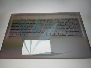 Clavier français avec repose-poignets argent pour HP Envy 15-AS SERIES