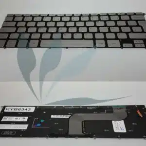 Clavier français argent pour Dell Inspiron 7437