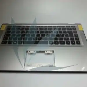 Clavier français avec repose-poignets argent pour Lenovo Yoga 2 13