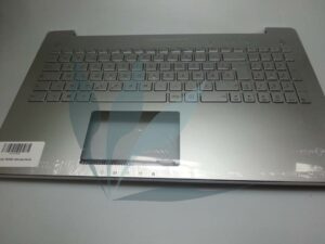 Clavier français rétro-éclairé avec repose-poignets argent neuf d'origine Asus pour Asus N550JX