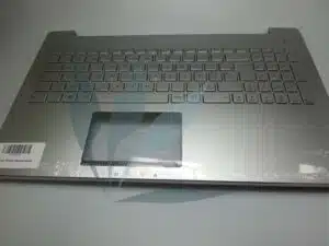 Clavier français rétro-éclairé avec repose-poignets argent neuf d'origine Asus pour Asus N550