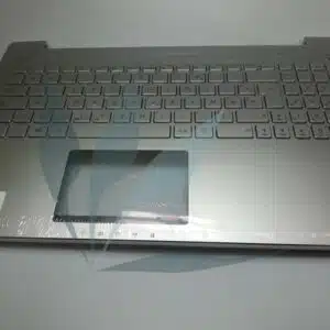Clavier français rétro-éclairé avec repose-poignets argent neuf d'origine Asus pour Asus N550JV