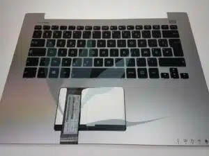 Clavier français avec repose-poignets argent neuf d'origine Asus pour Asus Vivobook S300C
