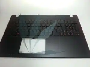Clavier français avec repose-poignets noir / stries rouges neuf d'origine Asus pour Asus R510