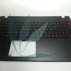 Clavier français avec repose-poignets noir / stries rouges neuf d'origine Asus pour Asus X550