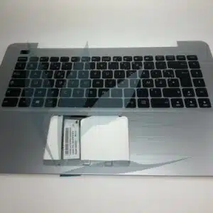 Clavier français avec repose-poignets gris neuf d'origine Asus pour Asus R455L