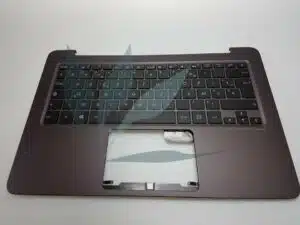 Clavier français avec repose-poignets gris-brun pour Asus UX305F