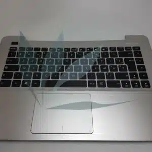 Clavier français avec repose-poignets argent pour Asus X455LJ