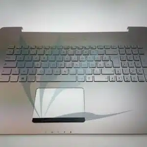 Clavier français rétro-éclairé avec repose-poignets gris clair neuf d'origine Asus pour Asus N752VX