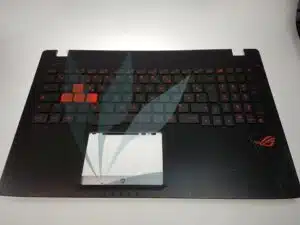 Clavier français avec repose-poignets noir - caractères orange neuf d'origine Asus pour Asus GL553VW