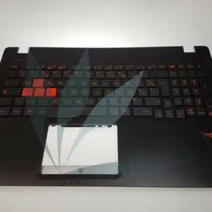 Clavier français avec repose-poignets noir - caractères orange neuf d'origine Asus pour Asus GL553VW