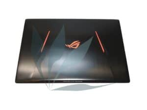 Capot supérieur écran noir avec logo orange / rouge avec charnières et câble video 40 broches et câbles wifi neuf d'origine Asus pour Asus ROG GL753VD