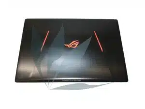 Capot supérieur écran noir avec logo orange / rouge avec charnières et câble video 40 broches et câbles wifi neuf d'origine Asus pour Asus ROG GL753VD
