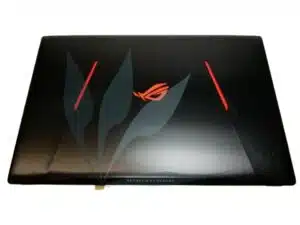 Capot supérieur écran noir logo ROG rouge / orange avec charnières, câble video 30 broches et câbles wifi neuf d'origine Asus pour Asus ZX753VD