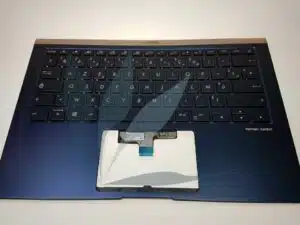 Clavier français avec repose-poignets bleu neuf d'origine Asus pour Asus UX433F