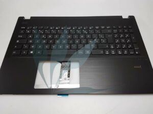 Clavier français avec repose-poignets noir neuf d'origine constructeur  pour Asus P2520L (version avec lecteur d'empreinte)