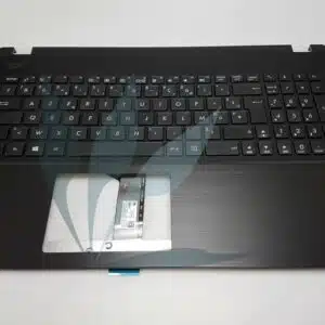 Clavier français avec repose-poignets noir neuf d'origine constructeur pour Asus P2520LA (version avec lecteur d'empreinte)