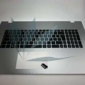 Clavier français avec repose poignets gris touches rétroéclairées neuf d'origine Asus pour Asus N76VM