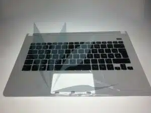 Clavier francais avec repose-poignets blanc touches noires pour Asus F301