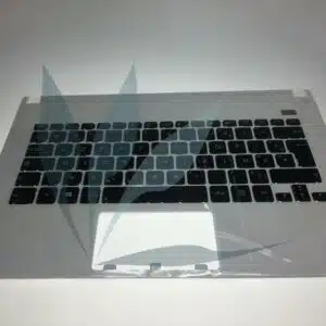 Clavier francais avec repose-poignets blanc touches noires pour Asus X301A
