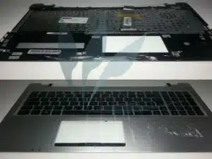 Clavier français avec repose-poignets gris neuf d'origine Asus pour Asus K56CA