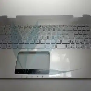 Clavier français rétro-éclairé avec repose-poignets gris clair pour Asus ROG G551VW