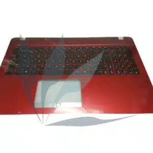 Clavier noir avec repose-poignets rouge pour Asus X541UA