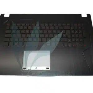 Clavier français noir / lettres rouges avec repose-poignets noir neuf d'origine Asus pour Asus FX753VD