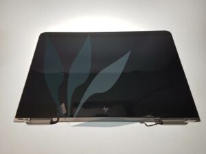 Module écran full HD (1920 X 1080) (dalle LCD, charnières, câble video, webcam, capot argent) neuf pour HP Spectre X360 13-AC SERIES