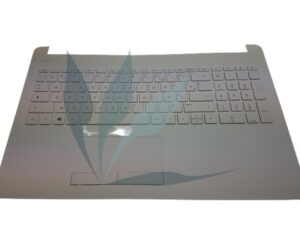 Clavier français avec repose-poignets blanc non rétro-éclairé neuf d'origine HP pour HP Notebook 15-BS SERIES