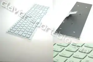 Clavier Francais Blanc avec grille pour Vaio VPC-EB4CE