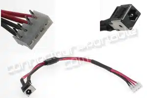 Connecteur carte mère sur câble A SOUDER pour satellite L505 - diamètre tige centrale 2.5 mm