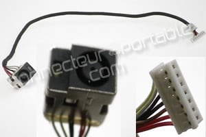 Connecteur d'alimentation sur câble Type 2 neuf pour HP G72 (fiche 12 mm large, 3 mm épaisseur, 7 pins)