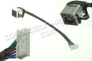 CONNECTEUR ALIMENTATION sur câble neuf pour DELL XPS 15 L501X - ATTENTION PAS DE VIS EN BAS -