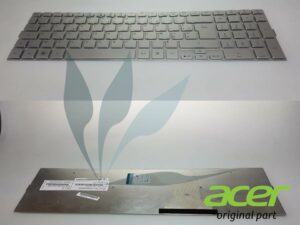 Clavier francais argent neuf d'origine Acer pour Aspire 5950G