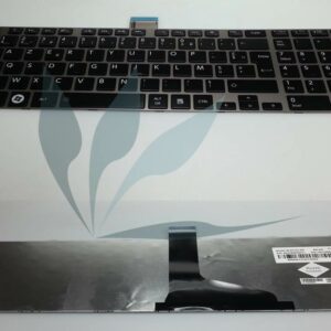 Clavier français touches moires contour gris neuf d'origine Toshiba pour Toshiba Satellite P875