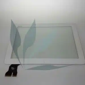Vitre tactile pour Asus Memopad 10 ME103K blanc (nappe courte)