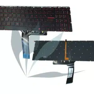 Clavier français avec rétro-éclairage rouge à sertir neuf pour MSI GL75 9SG