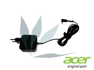 Chargeur 45W noir prise murale européenne neuf d'origine Acer pour Acer Spin SP111-32N