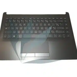 Clavier français avec repose-poignets poignets noir reflets argent neuf d'origine HP pour HP Notebook 14-DK SERIES