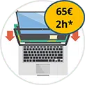Changement d'écran d'ordinateur portable