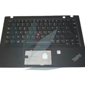 Clavier français avec repose-poignets noir neuf d'origine Lenovo pour Lenovo X1 Carbon 5ème génération (type 20HR)